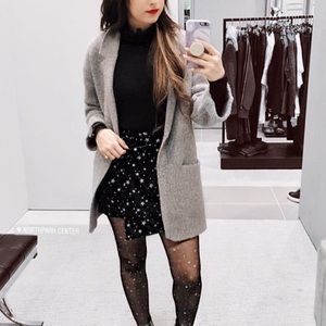 Black velvet star skort